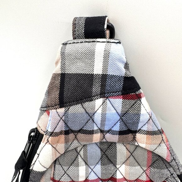 Vera Bradley Essential Sling Backpack Perfectly Plaid Pattern ~ Fall NWOT tan b - Picture 2 of 11
